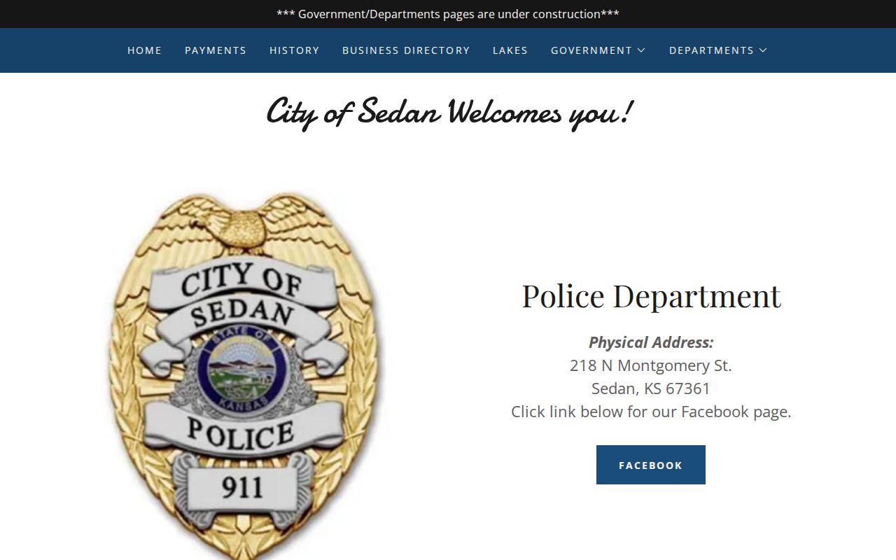 Sedan municipal court page contrasted with Cedar Vale access
