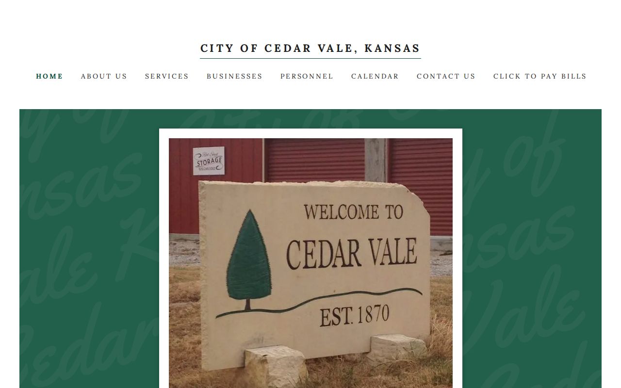 Official City of Cedar Vale website