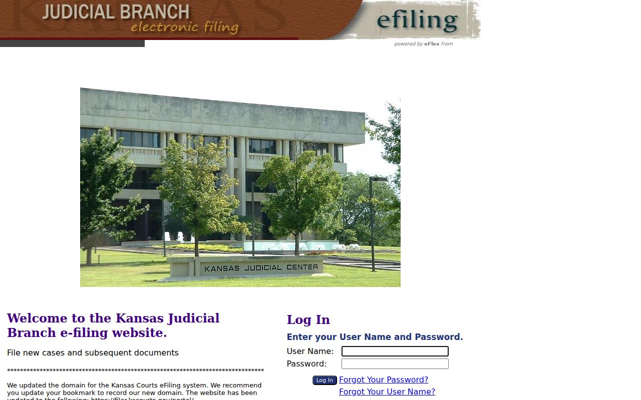 Chautauqua County court record Kansas eFiling login